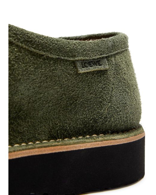 Loewe Green Faro Brushed Suede Shoes for men