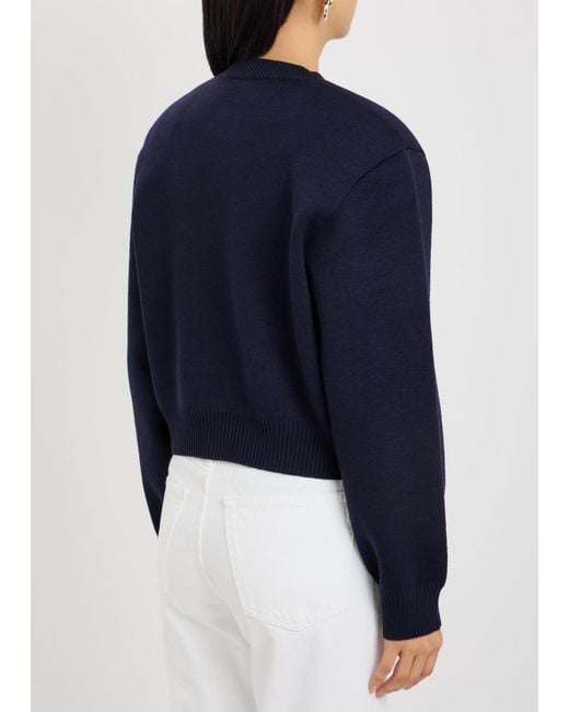 Rohe Blue Stretch-Wool Cardigan