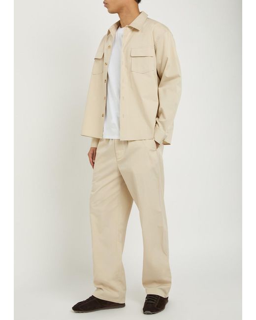 FRAME Natural Straight-Leg Cotton Trousers for men