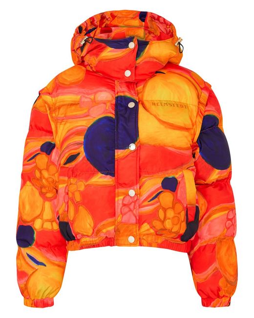 Helmstedt Orange Nina Printed Quilted Shell Jacket