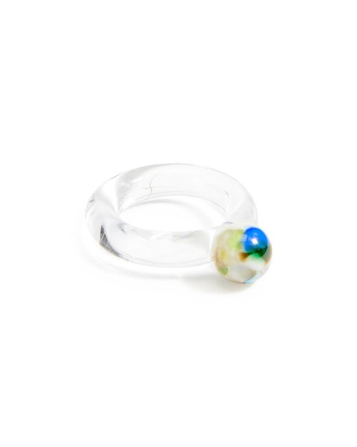 SANDRALEXANDRA Blue Bolita Glass Ring