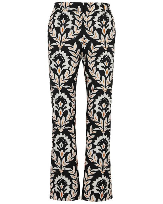 LaDoubleJ Black 24/7 Printed Stretch-jersey Trousers