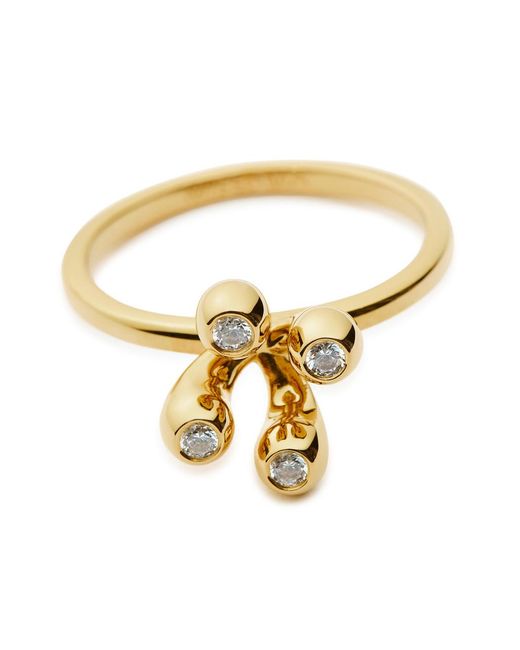 Missoma Metallic X The Flag Twins Atom 18Kt Vermeil Ring