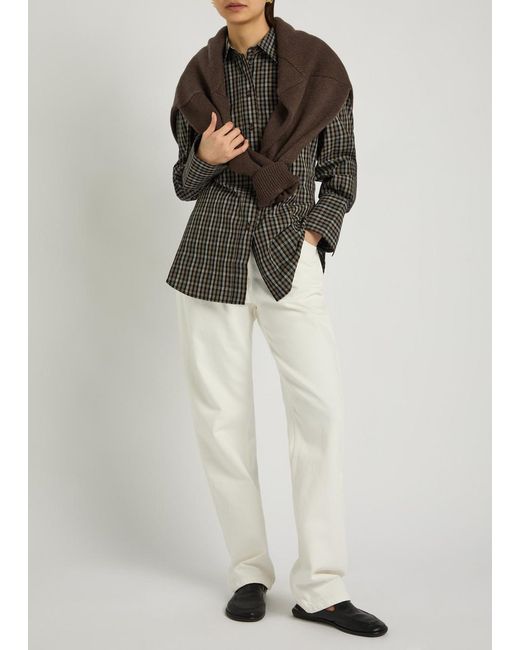 Rohe Gray Checked Cotton Shirt