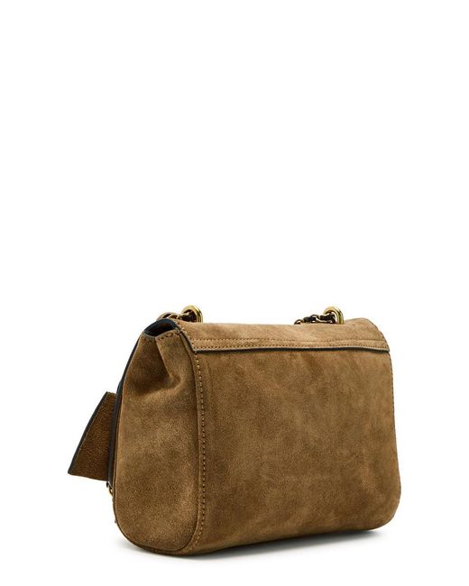 Mulberry Brown Lily Suede Shoulder Bag