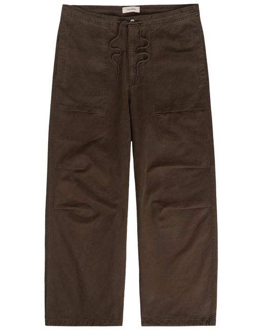 Entire studios Brown Barren Wide-Leg Denim Cargo Trousers for men