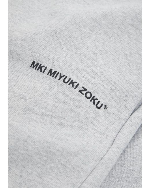 MKI Miyuki-Zoku White Uniform Wide-Leg Cotton-Blend Sweatpants for men