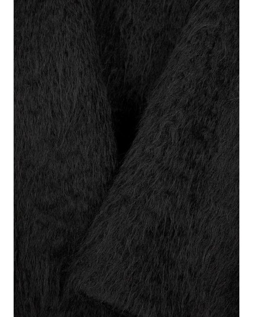 The Row Black Orlando Scarf-effect Wool-blend Coat