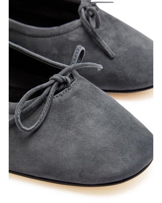 Aeyde Gray Delfina Suede Ballet Flats
