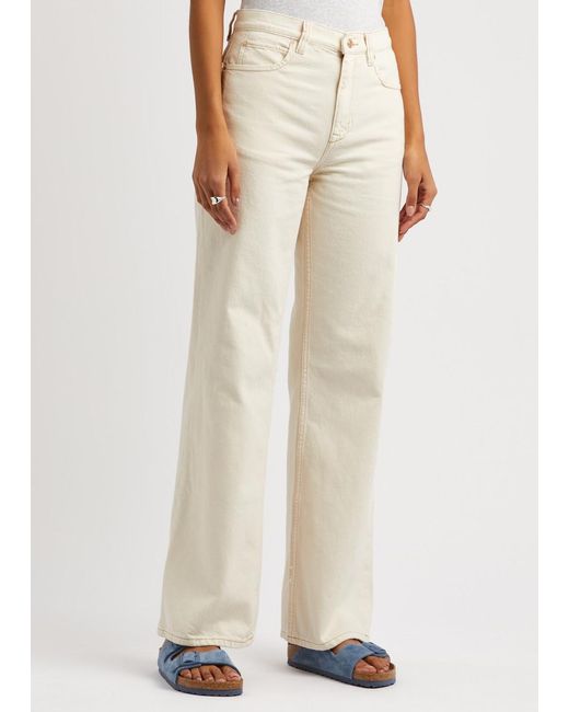 Free People Natural Tinsley Wide-leg Jeans