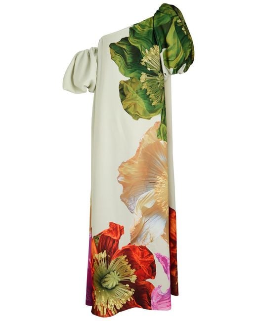 Stine Goya Green Payton Floral-Print Gown