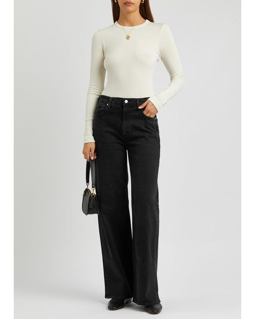 Citizens of Humanity Black Paloma Wide-leg Jeans