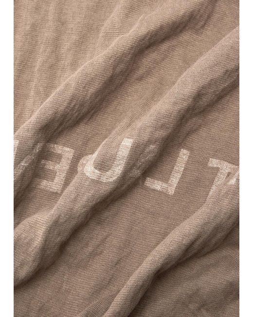 Saint Laurent Gray Logo-print Cotton-blend T-shirt for men