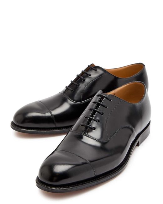 Church's Black Consul Glossed Leather Derby Shoes for men