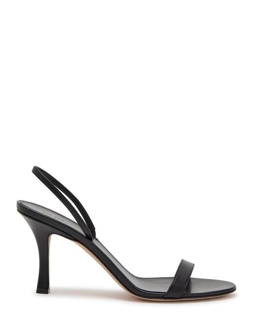 The Row Metallic Ella 85 Leather Slingback Sandals