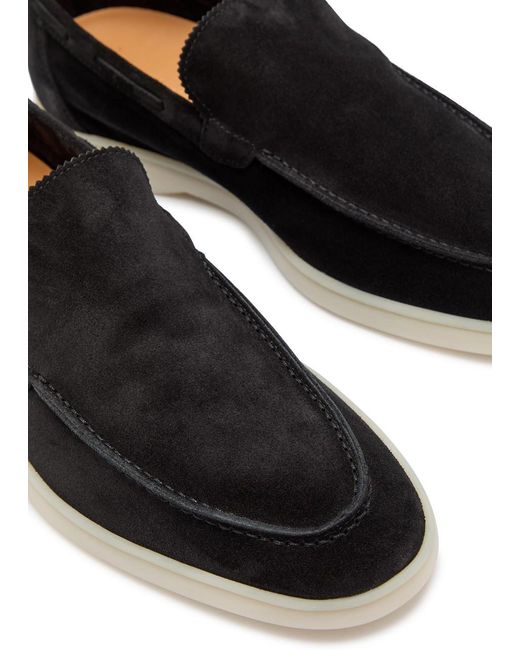 Aurélien Black Yacht Suede Loafers for men