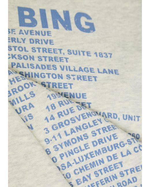 Anine Bing White Miles Printed Cotton Sweatshirt