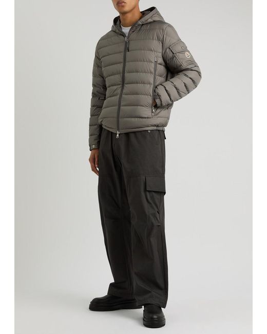 Moncler Gray Galion Quilted Shell Jacket for men