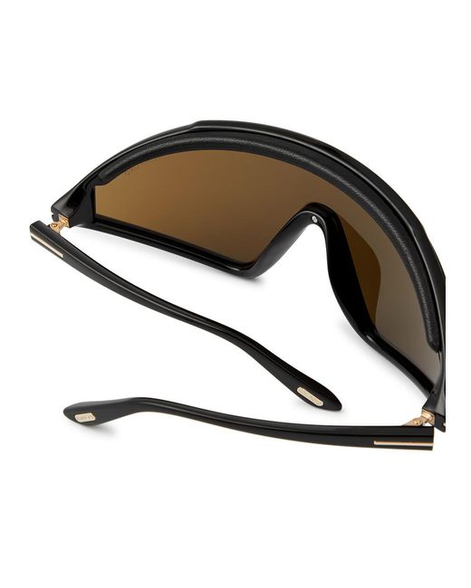 Tom Ford Brown Lorna Mirrored Mask Sunglasses for men