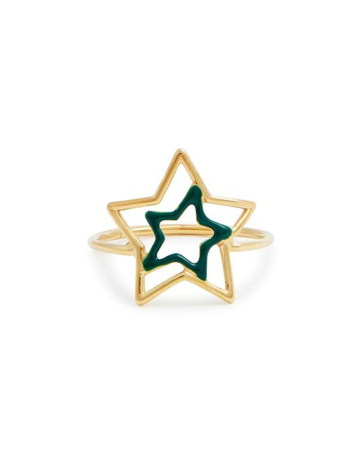 Aliita Blue Estrella Star 9kt Gold Ring