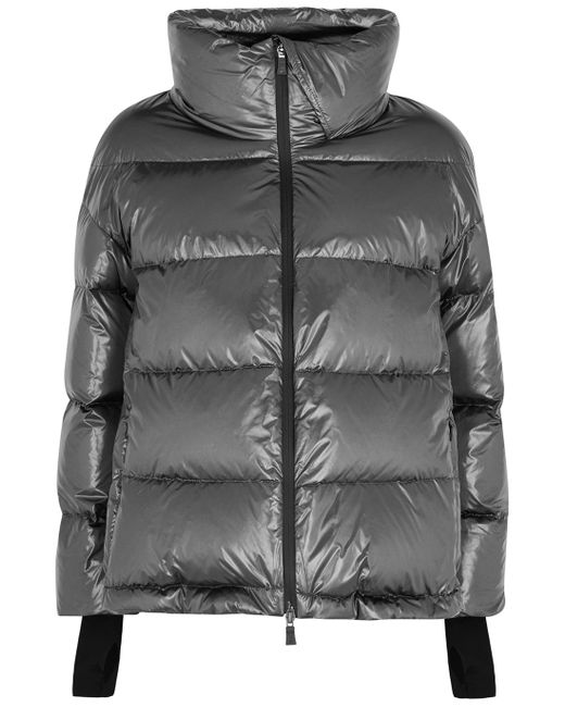 Herno Laminar Quilted Glossed Shell Jacket in Grey (Grey) | Lyst UK