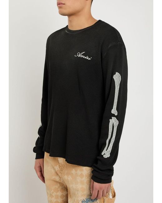 Amiri Black Bones Long Sleeve T-Shirt for men