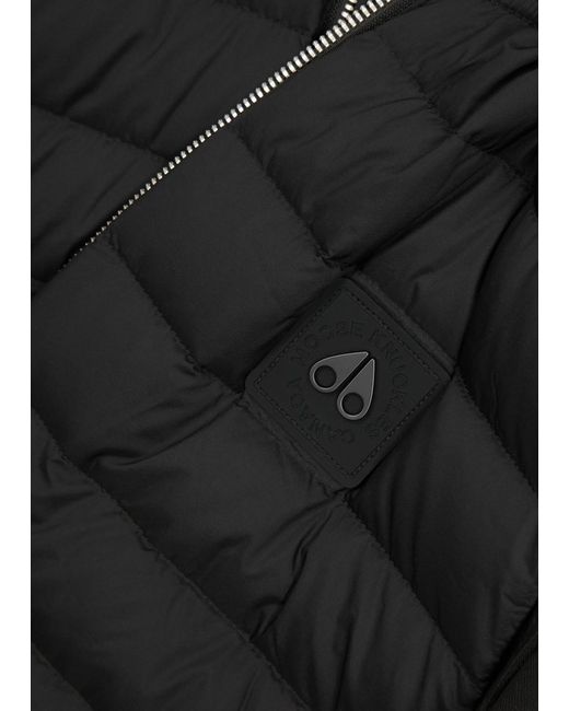 Moose Knuckles Black Air Down Explorer Shell And Cotton Gilet for men