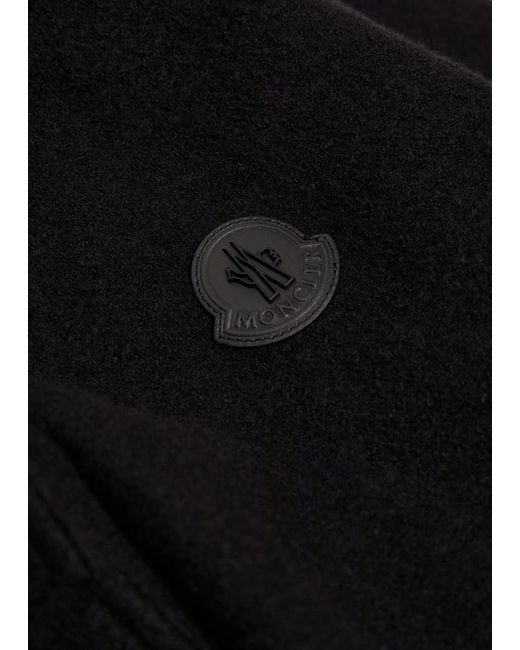 Moncler Black Boiled Wool Overshirt for men