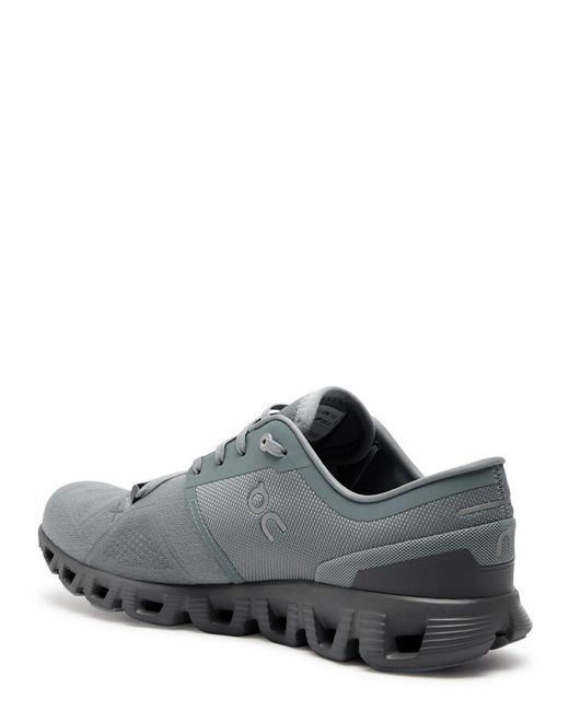 On Shoes Gray On Cloud X 3 Mesh Sneakers for men