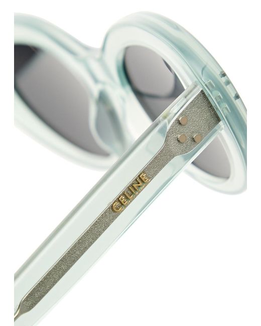 Céline Blue Oval-Frame Sunglasses