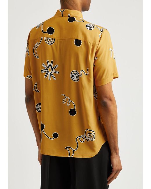 Jacquemus Yellow La Chemise Melo Arty Printed Shirt for men