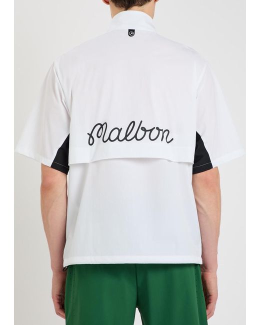 Malbon White Pine Appliquéd Stretch-Shell Windshirt for men