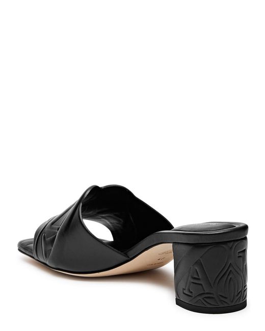Alexander McQueen Black Seal 50 Leather Mules