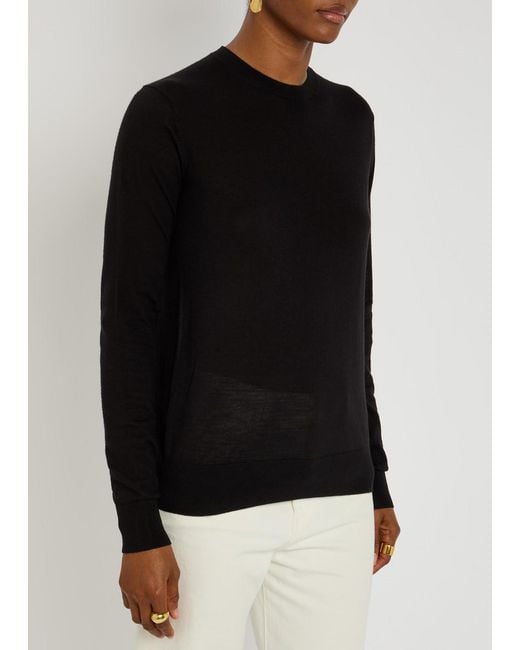 Totême Black Wool-Blend Jumper