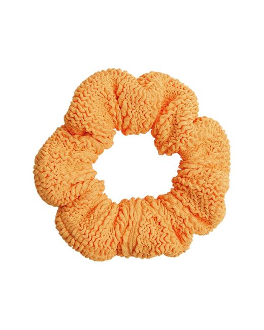 Hunza G Orange Seersucker Scrunchie