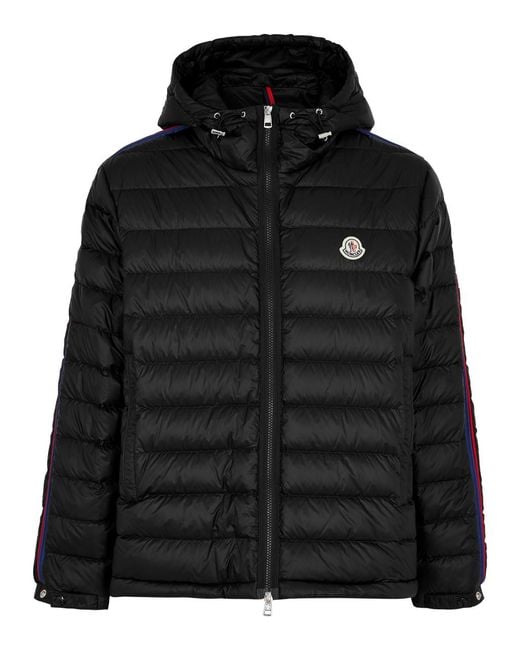 Moncler Black Agout Quilted Shell Jacket for men