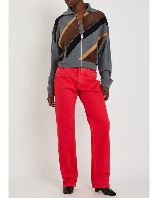 Versace Black Panelled Wool-Blend Jacket