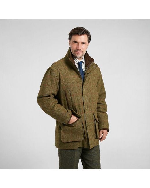 Harvie & Hudson Sage Green Wool Shooting Jacket for Men Lyst UK