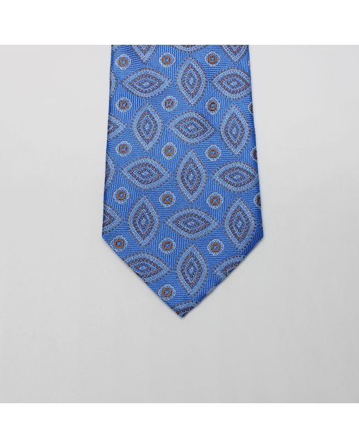 Harvie & Hudson Sky Blue Abstract Woven Silk Tie for men