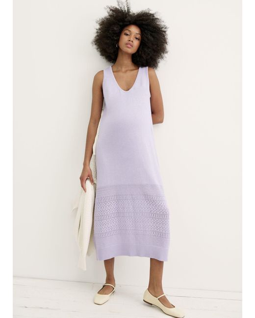 HATCH Purple The Marley Knit Dress