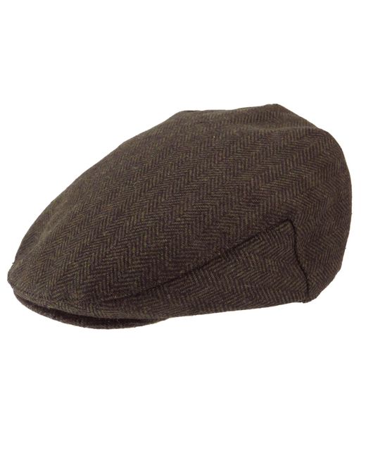 Charlton's of Northumberland Traditional Herringbone Tweed Flat Cap in ...