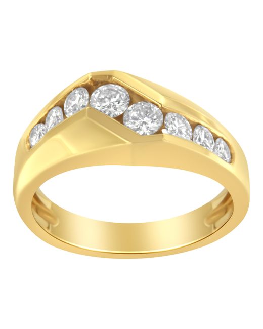Haus of Brilliance Metallic 14Kt Round Cut Diamond Ring (1 Cttw, H-I Color, Si2-I1 Clarity) for men