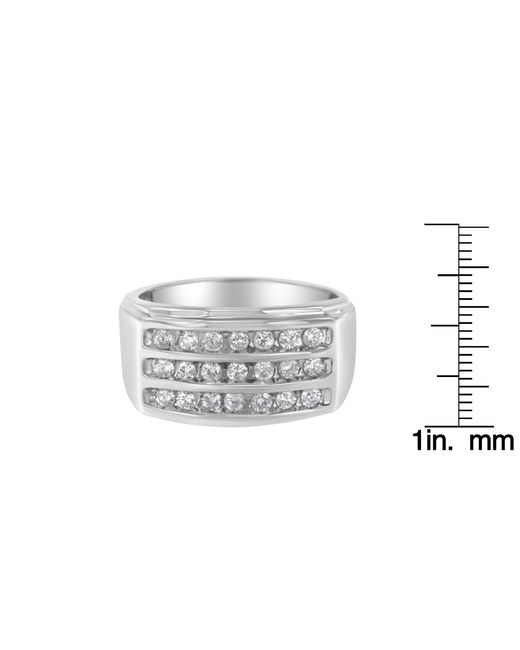 Haus of Brilliance Metallic 14K Diamond Channel Set Band Ring (1 Cttw, H-I Color, Si2-I1 Clarity) for men