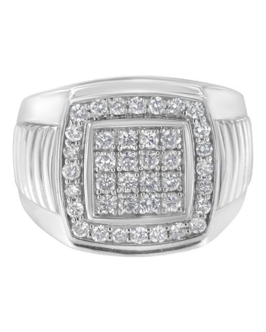Haus of Brilliance Metallic 14K Diamond Squared Band Ring (1 Cttw, H-I Color, Si2-I1 Clarity) for men