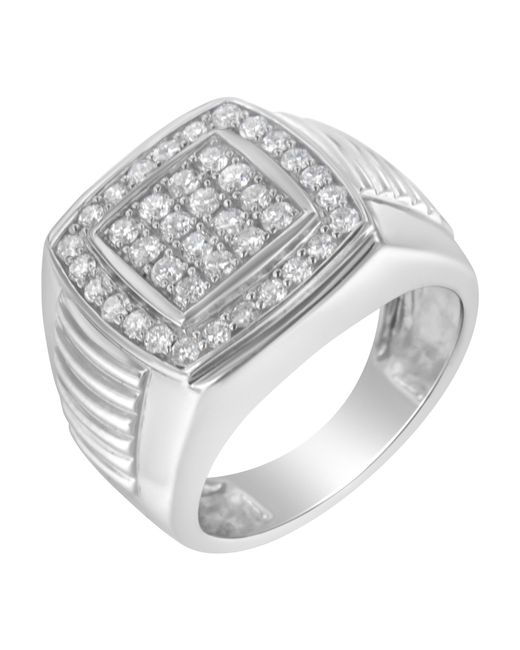 Haus of Brilliance Metallic 14K Diamond Squared Band Ring (1 Cttw, H-I Color, Si2-I1 Clarity) for men