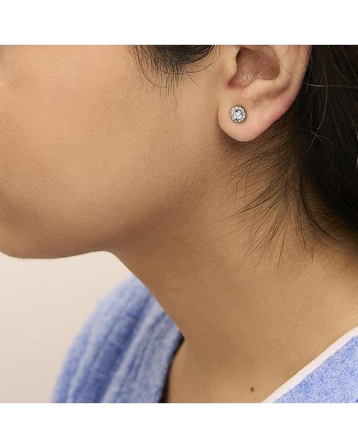 Haus of Brilliance Metallic 14K 1/2 Cttw Lab-Grown Diamond Halo Stud Earring (F-G Color, Vs1-Vs2 Clarity)