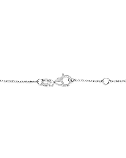 Haus of Brilliance Metallic 14K Alternating Sapphire And Diamond Bezel Station Chain Bracelet