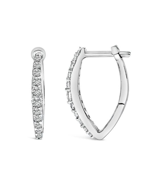 Haus of Brilliance Metallic 10K 1/4 Cttw Lab Grown Diamond Heart Shaped Huggy Hoop Earrings