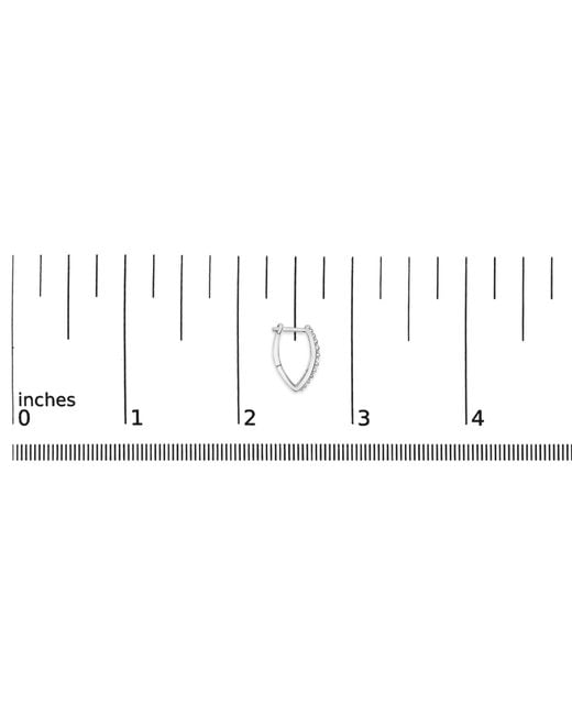 Haus of Brilliance Metallic 10K 1/4 Cttw Lab Grown Diamond Heart Shaped Huggy Hoop Earrings