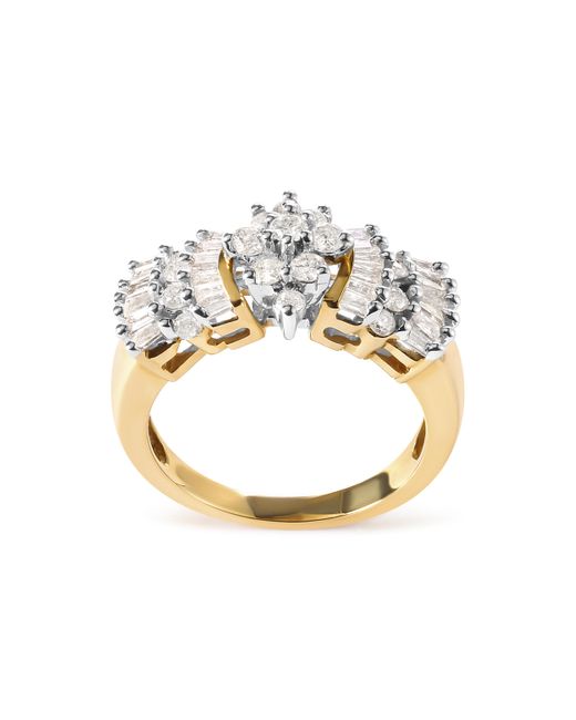 Haus of Brilliance White 10K 1.00 Cttw Diamond Starburst Ring Band (H-I Color, I1-I2 Clarity)
